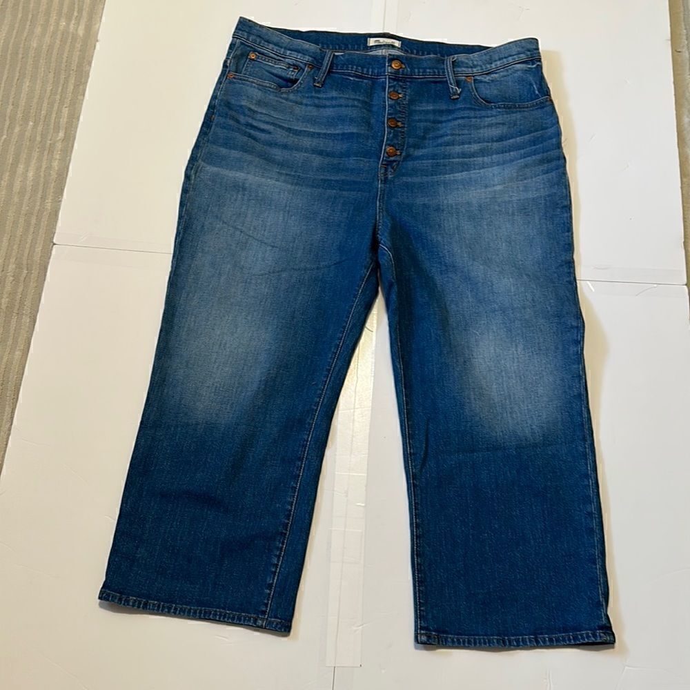 Madewell women’s slim wide leg crop jeans size 36
